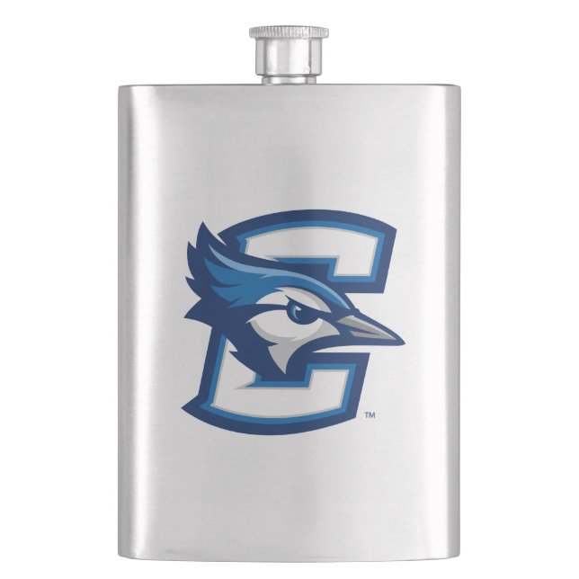 Creighton University Bluejay Logo Flask (Front)