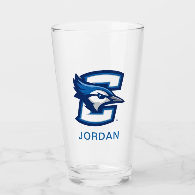 Creighton University Bluejay Logo Glass (Front)
