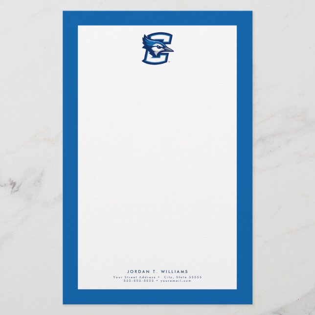 Creighton University Bluejay Logo Stationery (Front)