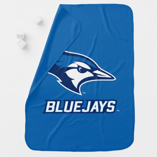 Creighton University Bluejay with Wordmark Baby Blanket (In Situ)