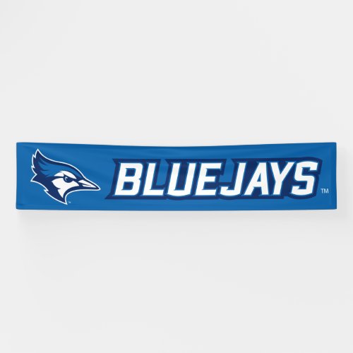 Creighton University Bluejay with Wordmark Banner