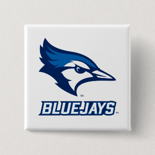 Creighton University Bluejay with Wordmark Button