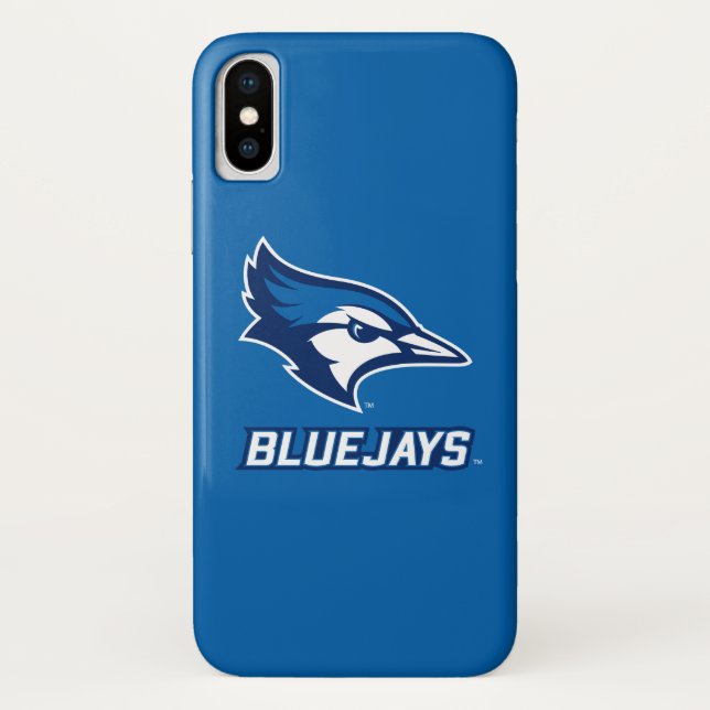 Creighton University Bluejay with Wordmark Case-Mate iPhone Case (Back)