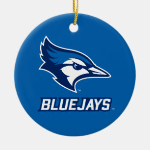 Creighton University Bluejay with Wordmark Ceramic Ornament