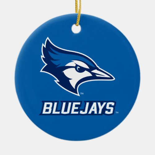 Creighton University Bluejay with Wordmark Ceramic Ornament