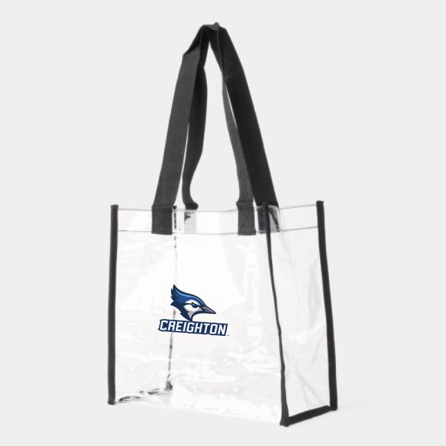 Creighton University Bluejay with Wordmark Clear Tote Bag (Left)