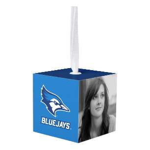 Creighton University Bluejay with Wordmark Cube Ornament