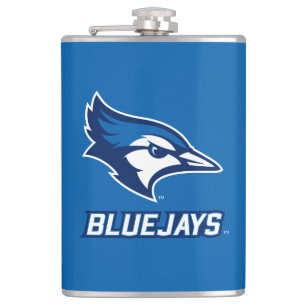 Creighton University Bluejay with Wordmark Flask