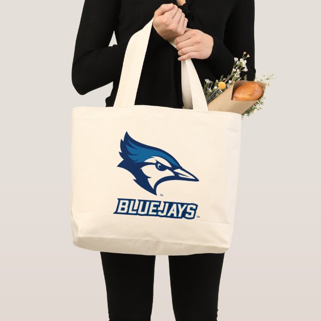 Creighton University Bluejay with Wordmark Large Tote Bag (Front (Product))
