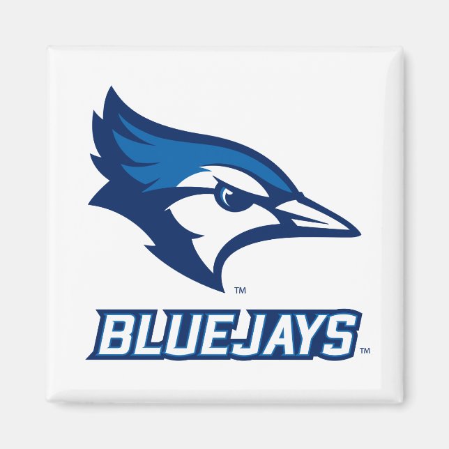 Creighton University Bluejay with Wordmark Magnet (Front)