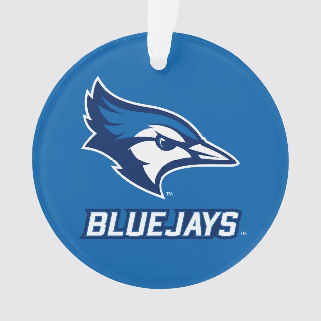Creighton University Bluejay with Wordmark Ornament (Front)