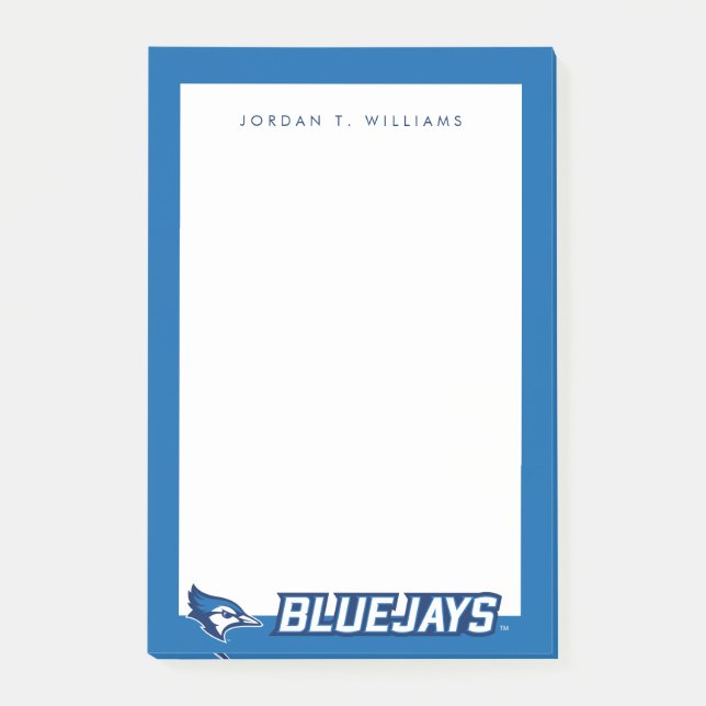 Creighton University Bluejay with Wordmark Post-it Notes (Front)