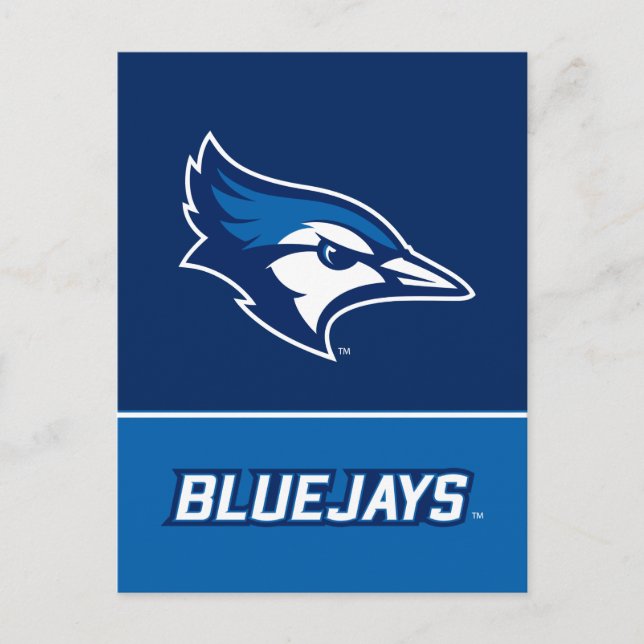 Creighton University Bluejay with Wordmark Postcard (Front)