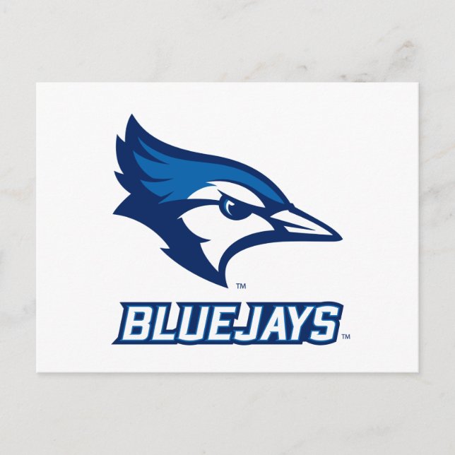 Creighton University Bluejay with Wordmark Postcard (Front)