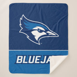 Creighton University Bluejay with Wordmark Sherpa Blanket