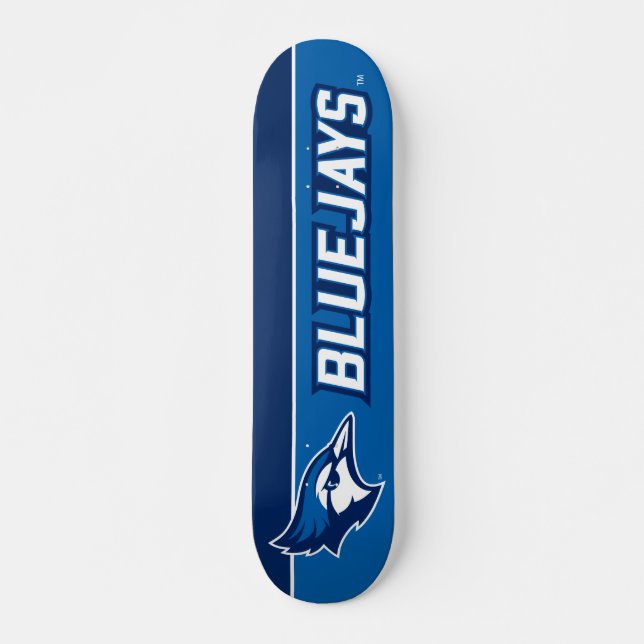 Creighton University Bluejay with Wordmark Skateboard (Front)