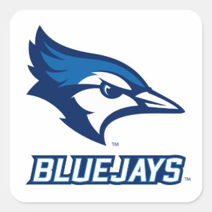 Creighton University Bluejay with Wordmark Square Sticker