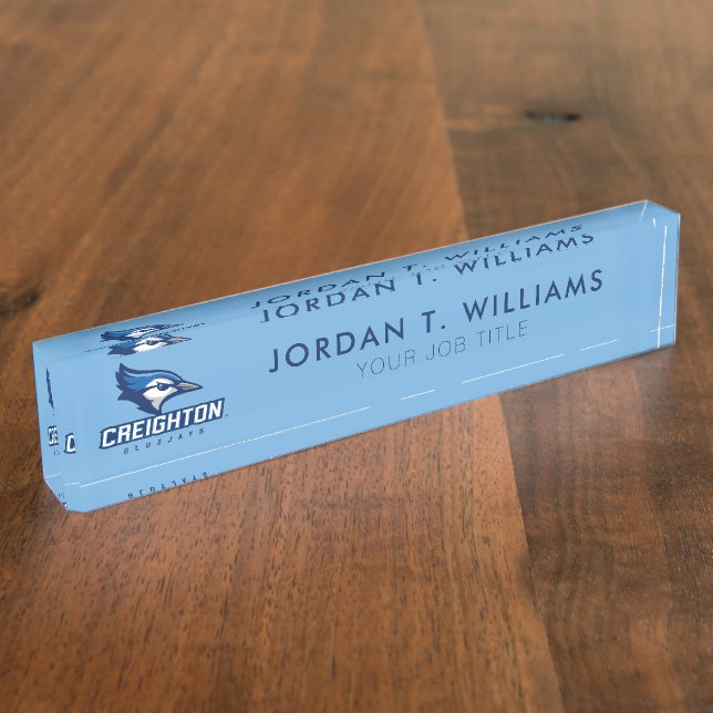 Creighton University Bluejays Desk Name Plate (Side)