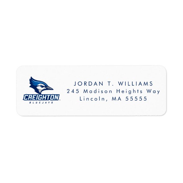 Creighton University Bluejays Label (Front)