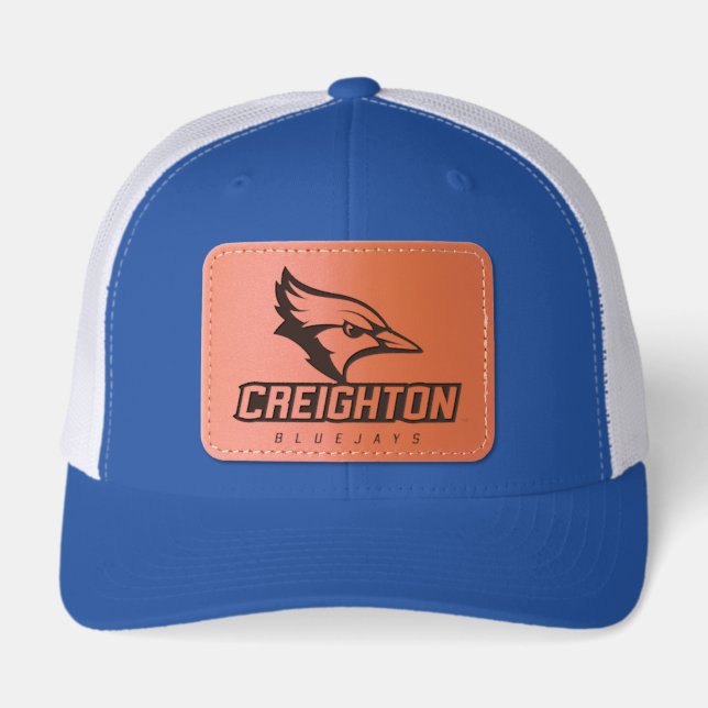 Creighton University Bluejays Leather Patch Hat (Front)