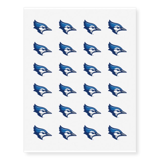 Creighton University Bluejays Logo Temporary Tattoos (Front)