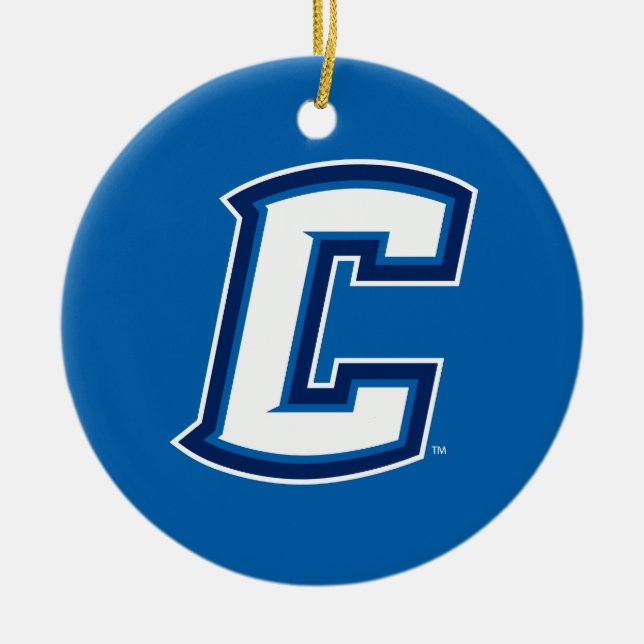 Creighton University C Ceramic Ornament (Front)