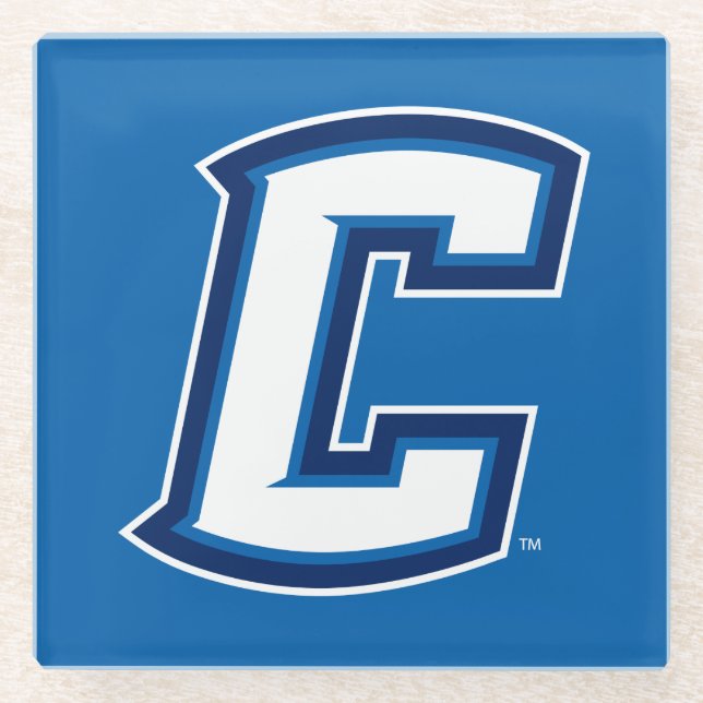 Creighton University C Glass Coaster (Front)