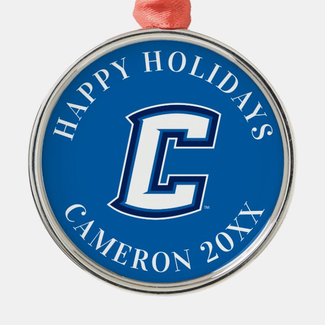 Creighton University C Metal Ornament (Front)