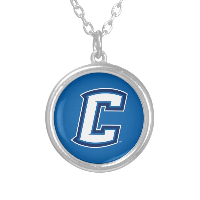 Creighton University C Silver Plated Necklace (Front)
