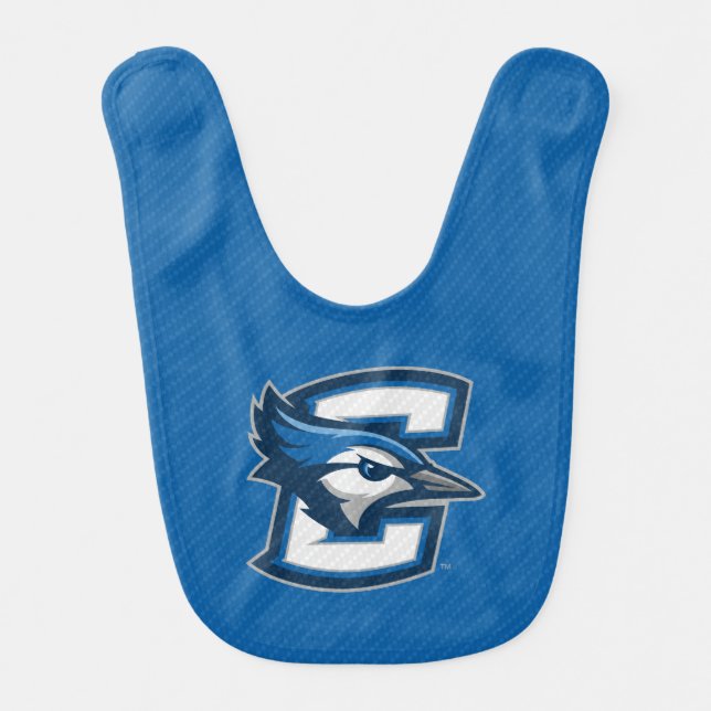 Creighton University Carbon Fiber Pattern Baby Bib (Front)