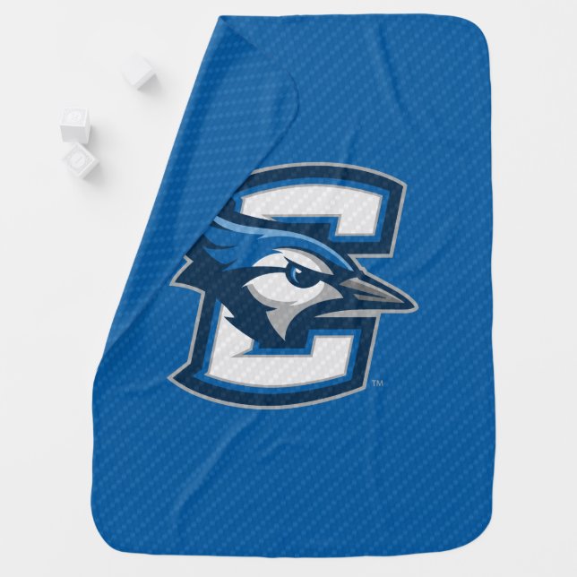 Creighton University Carbon Fiber Pattern Baby Blanket (In Situ)