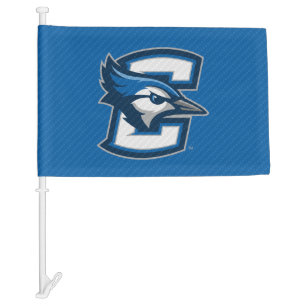 Creighton University Carbon Fiber Pattern Car Flag