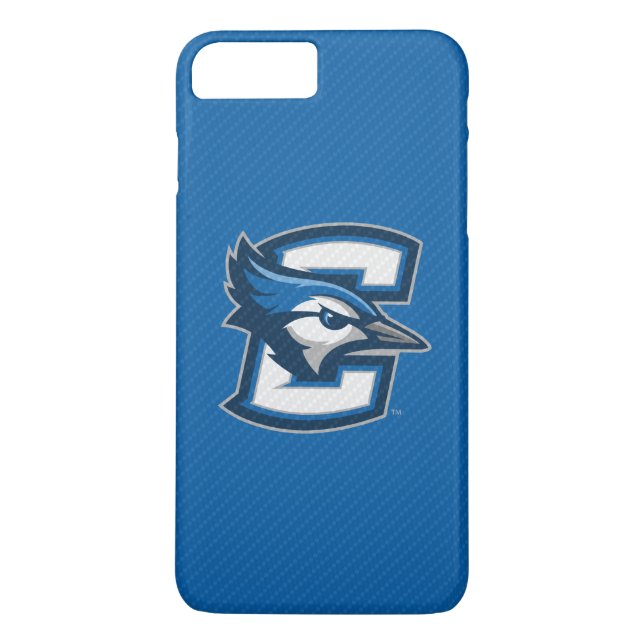 Creighton University Carbon Fiber Pattern Case-Mate iPhone Case (Back)