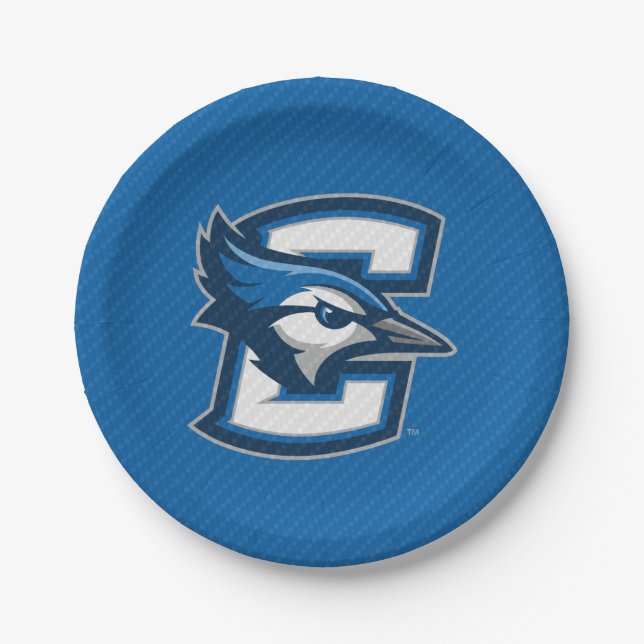 Creighton University Carbon Fiber Pattern Paper Plates (Front)