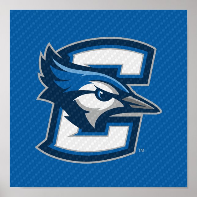 Creighton University Carbon Fiber Pattern Poster (Front)