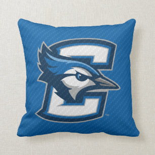 Creighton University Carbon Fiber Pattern Throw Pillow