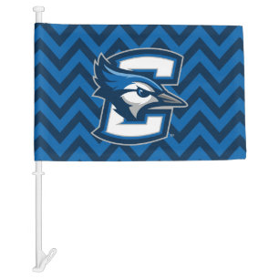 Creighton University Chevron Pattern Car Flag