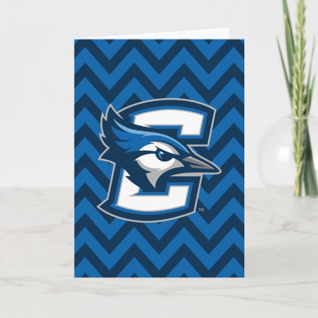 Creighton University Chevron Pattern Card (Front)