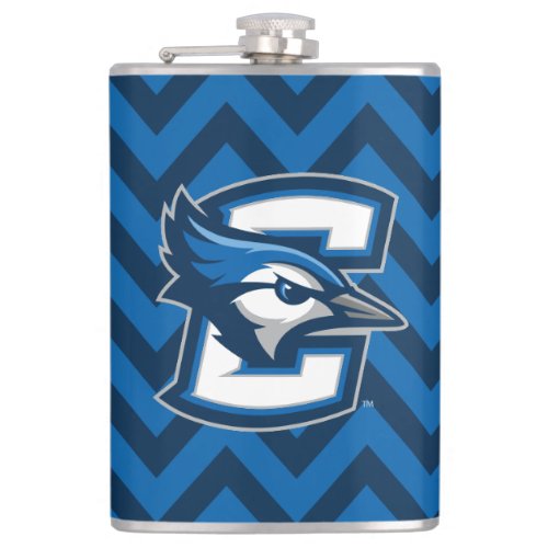 Creighton University Chevron Pattern Flask