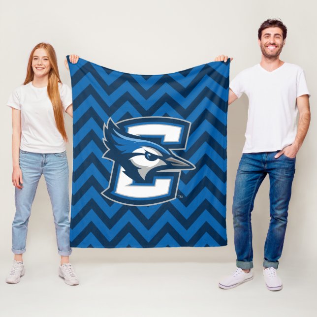 Creighton University Chevron Pattern Fleece Blanket (In Situ)