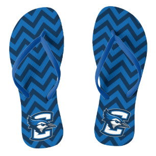Creighton University Chevron Pattern Flip Flops