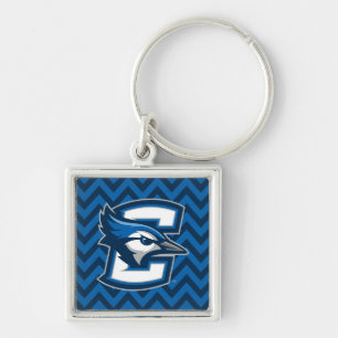 Creighton University Chevron Pattern Keychain