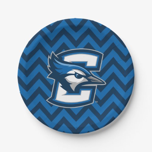 Creighton University Chevron Pattern Paper Plates