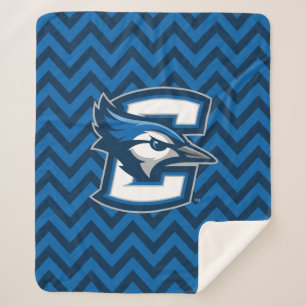 Creighton University Chevron Pattern Sherpa Blanket