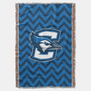 Creighton University Chevron Pattern Throw Blanket