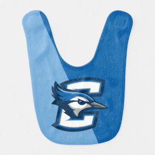 Creighton University Color Block Distressed Baby Bib