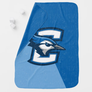 Creighton University Color Block Distressed Baby Blanket