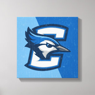 Creighton University Color Block Distressed Canvas Print