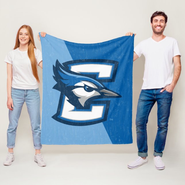 Creighton University Color Block Distressed Fleece Blanket (In Situ)