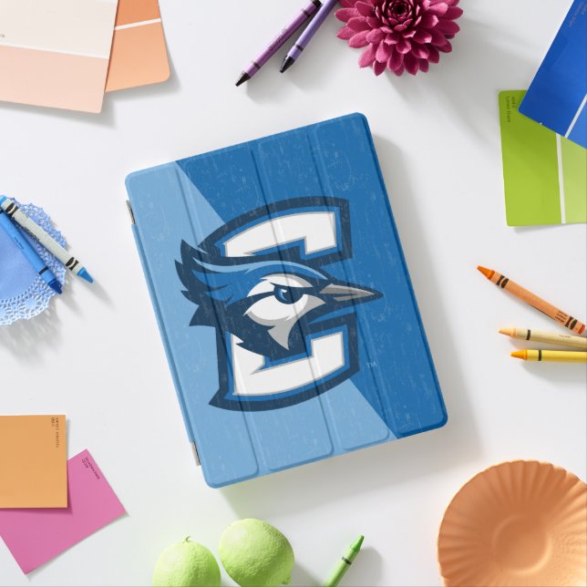 Creighton University Color Block Distressed iPad Smart Cover (In Situ)